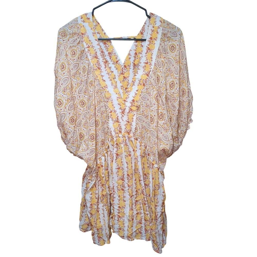 Cato Woman Blouse 3/4 Sleeve Orange Floral Women's Size 14/16